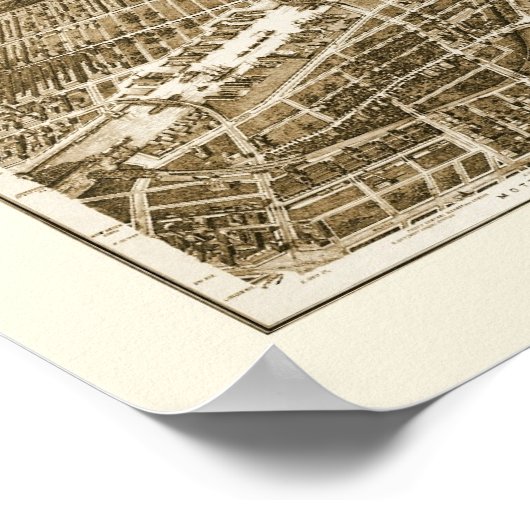 Bronx, NY Panoramic Map - 1897 Poster (Hoek)