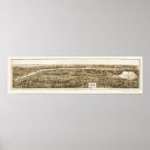 Bronx, NY Panoramic Map - 1897 Poster (Voorkant)