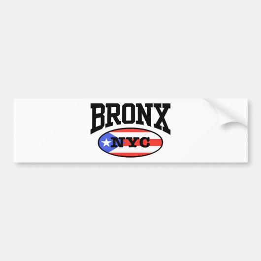Bronx Puerto Rican Bumpersticker (Voorkant)