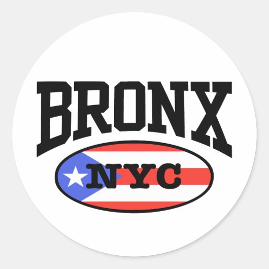 Bronx Puerto Rican Ronde Sticker (Voorkant)