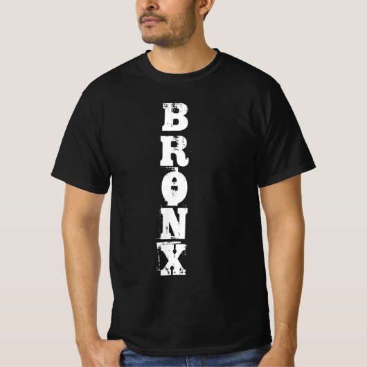 Bronx Retro Classic Nyc New York City Black Value T-shirt (Voorkant)