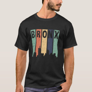 Bronx Retro Strepen Skyline Grunge Stedelijke Stij T-shirt