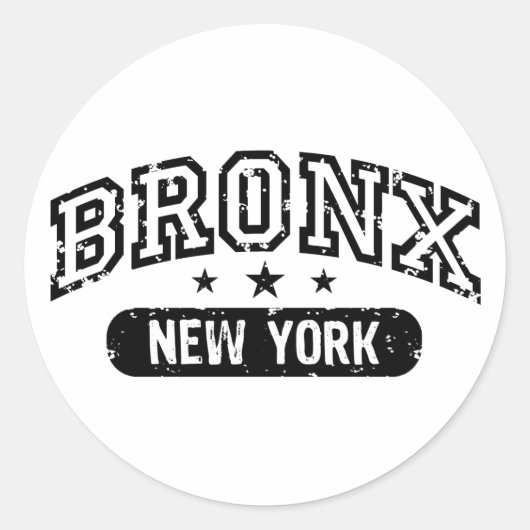 Bronx Ronde Sticker (Voorkant)