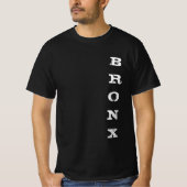 Bronx Text Classic Nyc New York City Black Value T-shirt (Voorkant)