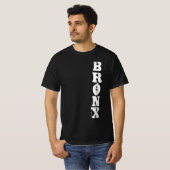 Bronx Text Retro Classic Nyc New York City Black T-shirt (Voorkant volledig)