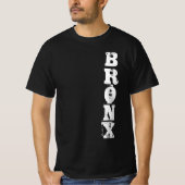 Bronx Text Retro Classic Nyc New York City Black T-shirt (Voorkant)