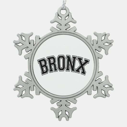 BRONX TIN SNEEUWVLOK ORNAMENT (Voorkant)