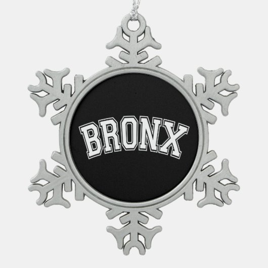 BRONX TIN SNEEUWVLOK ORNAMENT (Voorkant)