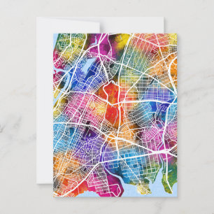 Bronx Verenigde Staten Stadsplattegrond Briefkaart