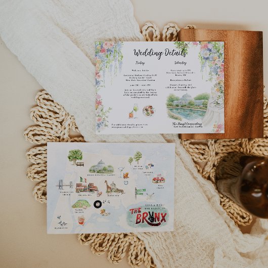 Bronx Wedding Weekend Map | NYC Itinerary