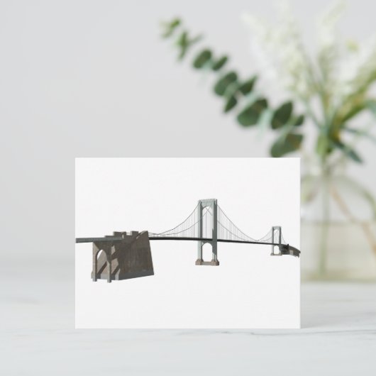 Bronx Whitestone Bridge: 3D-model: Briefkaart (Staand voorkant)