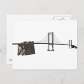 Bronx Whitestone Bridge: 3D-model: Briefkaart (Voorkant / Achterkant)
