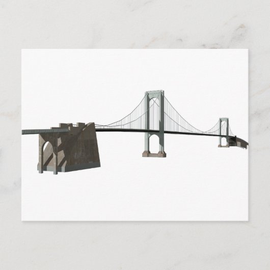 Bronx Whitestone Bridge: 3D-model: Briefkaart (Voorkant)