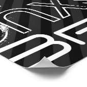 Bronx; zwarte en donkergrijze strepen poster (Hoek)