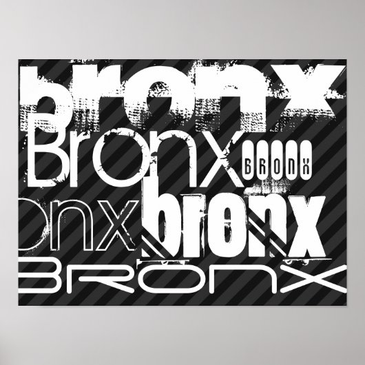 Bronx; zwarte en donkergrijze strepen poster (Voorkant)
