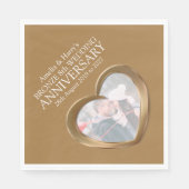 Bronze 8 de verjaardag van de hartfoto's in luiers servetten (Voorkant)