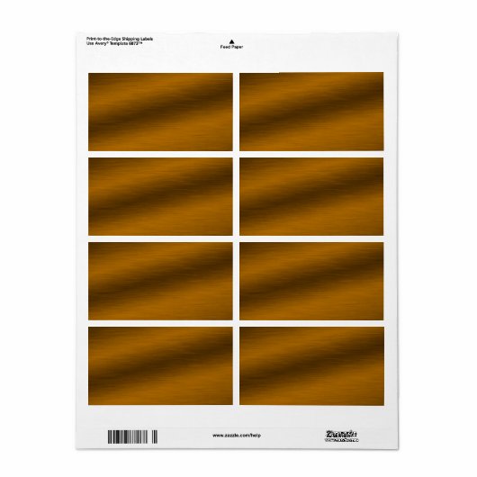 Bronze-achtergrond geborsteld etiket (Full Sheet)