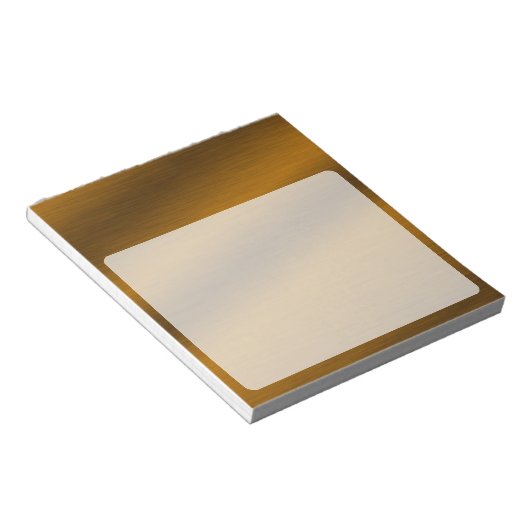 Bronze-achtergrond geborsteld notitieblok (Schuin)