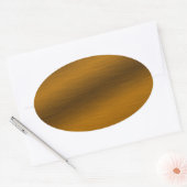 Bronze-achtergrond geborsteld ovale sticker (Envelop)