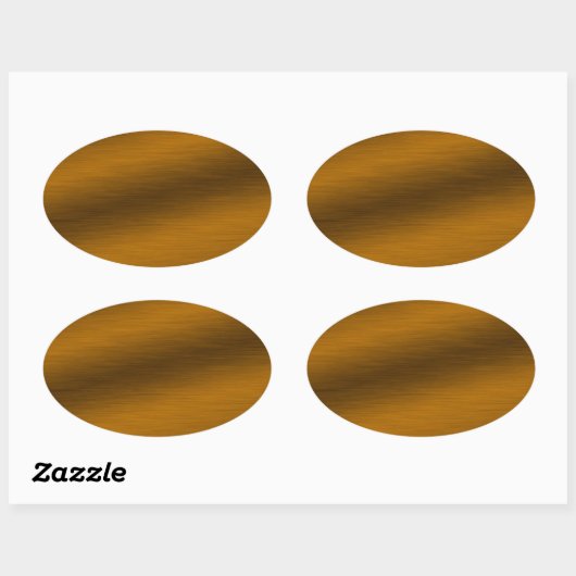 Bronze-achtergrond geborsteld ovale sticker (Vel)