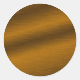 Bronze-achtergrond geborsteld ronde sticker