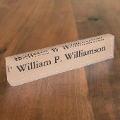  Bronze Achtergrond Naambordje (Zijkant)