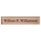 Bronze Achtergrond Naambordje (Voorkant)