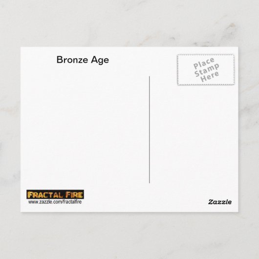 Bronze Age Robots Briefkaart (Achterkant)