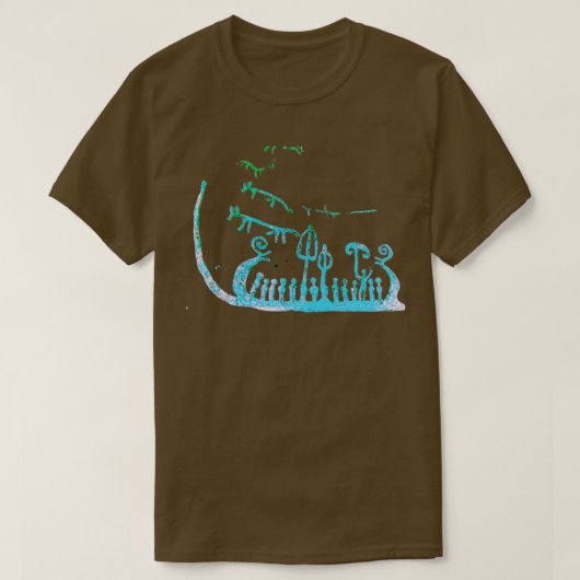 Bronze Age Scandinavian rock carvings T-shirt (Design voorkant)