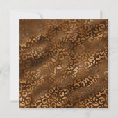 Bronze and Brown Folie Leopard Glam 50th Birthday Kaart (Achterkant)