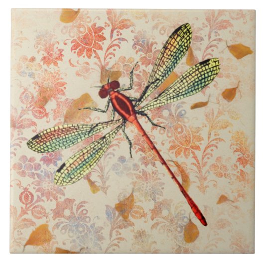 Bronze and Green Dragonfly op Ephemera Tegeltje (Voorkant)