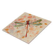 Bronze and Green Dragonfly op Ephemera Tegeltje (Zijkant)