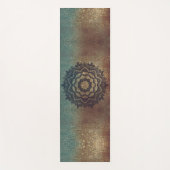 Bronze and Green Shimmery Mandala Yoga Mat (Voorkant)