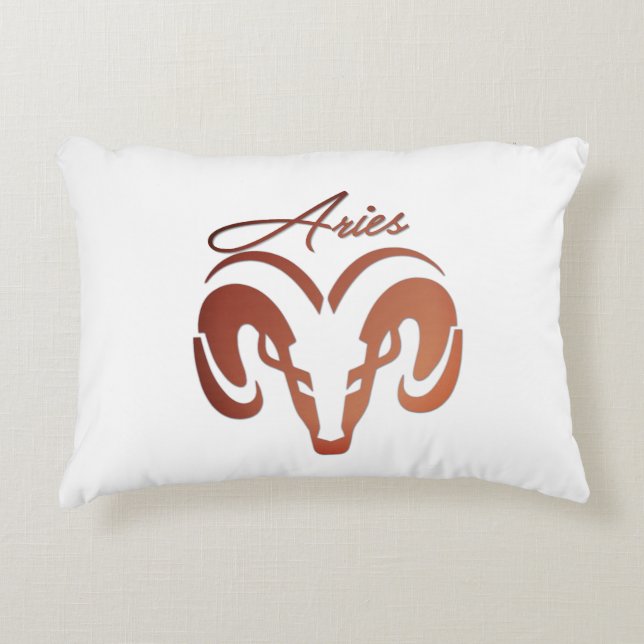 Bronze Aries de ringdierentuin Accent Kussen (Voorkant)