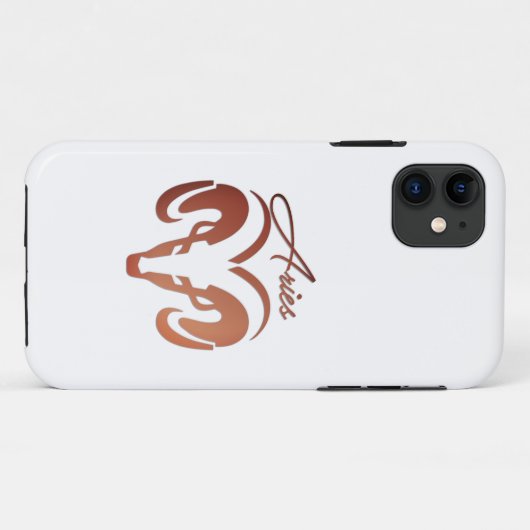 Bronze Aries de ringdierentuin Case-Mate iPhone Case (Achterkant (horizontaal))