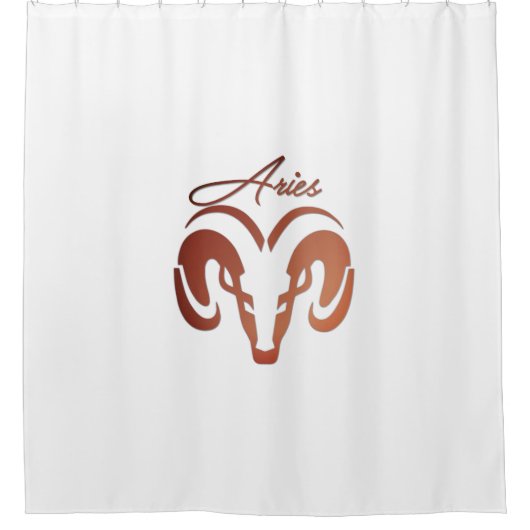 Bronze Aries de ringdierentuin Douchegordijn (Voorkant)