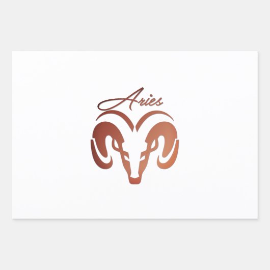 Bronze Aries de ringdierentuin Inpakpapier Vel (Voorkant)