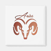 Bronze Aries de ringdierentuin Magneet (Voorkant)