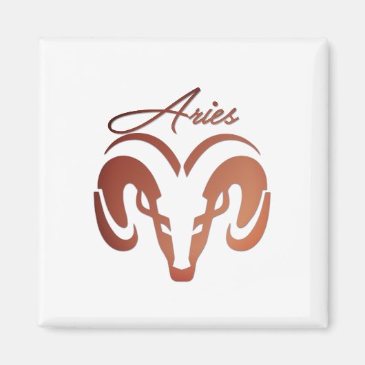 Bronze Aries de ringdierentuin Magneet (Voorkant)