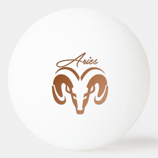 Bronze Aries de ringdierentuin Pingpongbal (Voorkant)