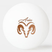 Bronze Aries de ringdierentuin Pingpongbal (Achterkant)