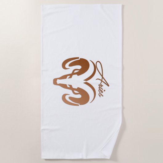 Bronze Aries de ringdierentuin Strandlaken (Voorkant)