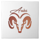 Bronze Aries de ringdierentuin Tegeltje (Voorkant)