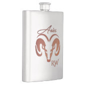 Bronze Aries the Ram Zodiac Monogram Flacon (Rechts)