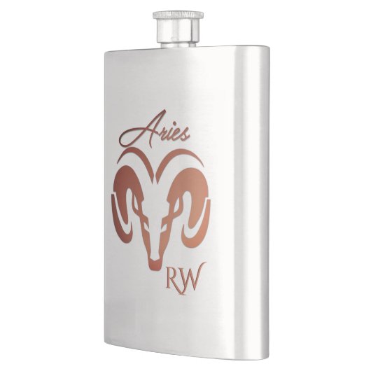 Bronze Aries the Ram Zodiac Monogram Flacon (Links)