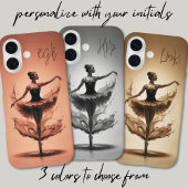 Bronze Ballerina Splash Custom Initialen Ballet Case-Mate iPhone Case