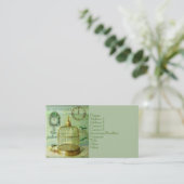 Bronze Birdcage Visitekaartje (Staand voorkant)