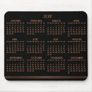 Bronze Black Art Deco Calendar 2017 Muismat