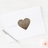Bronze Black Gold Ombre Leopard Print Hart Sticker (Envelop)