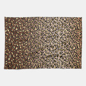 Bronze Black Gold Ombre Leopard Print           Theedoek (Horizontaal)